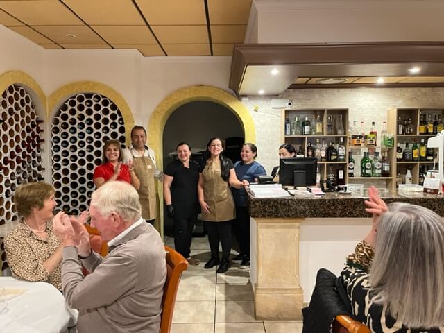 The Dining Out group return to the renovated Restaurant Costa Marco - May 2023