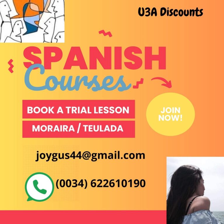 Spanish Lessons - U3A Discounts